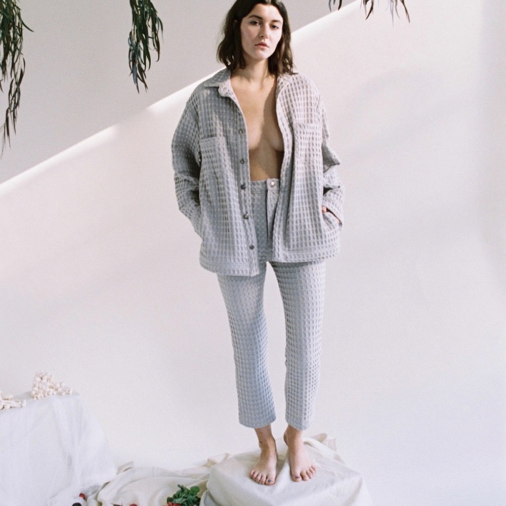 Aniela Parys Kalypso Waffle Pant in Natural